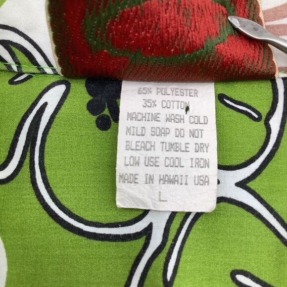 F & K Fashion Mens Short Sleeve Button Up‎ Vintage Hawaiian Shirt Size Large - Picture 5 of 5